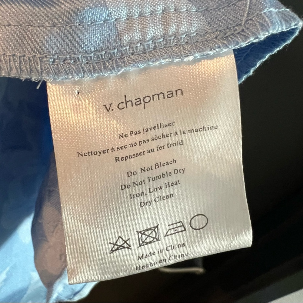 V. Chapman Virginia Chambray Blue Baroque Midi Dress Size 6 Corset Wedding Guest - Picture 6 of 13